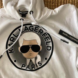 KARL LAGERFELD PARIS..Logo Hoodie...(Large)